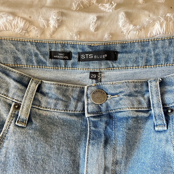 Denim Pencil Skirt - Picture 3 of 5